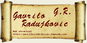 Gavrilo Radujković vizit kartica